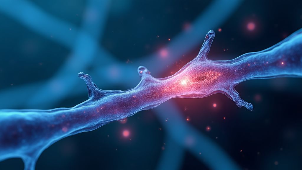 재생 중인 신경 섬유를 상징하는 이미지, 점차 회복되는 모습