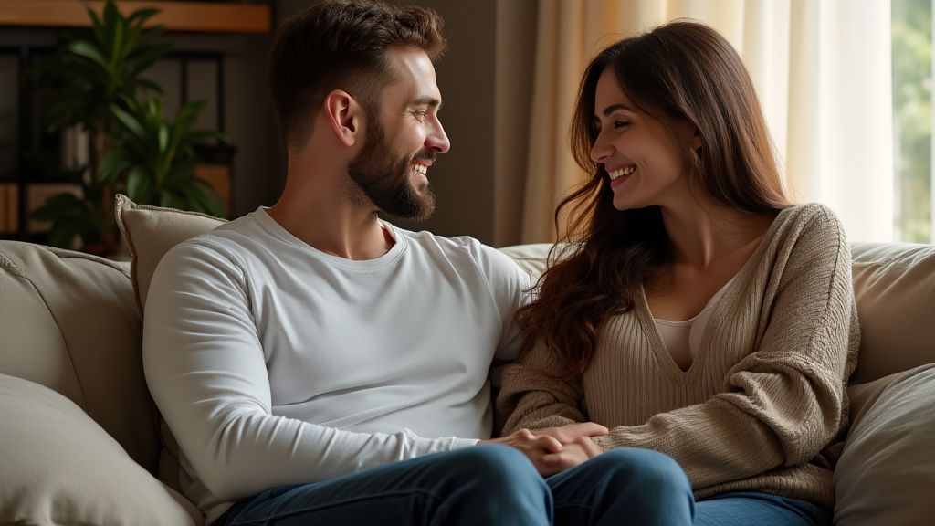 아내의 감정을 공감하며 경청하는 남편