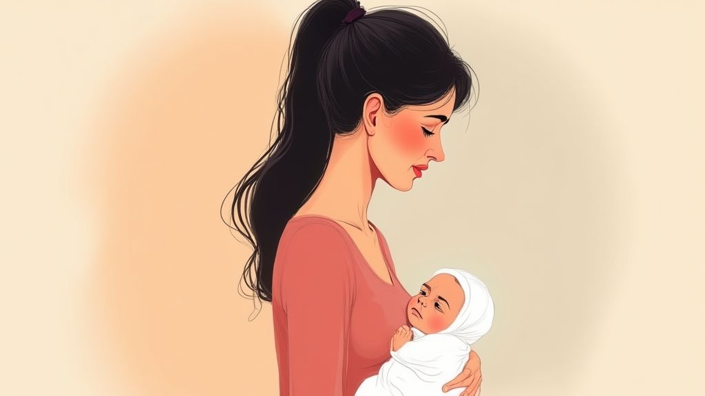 산후우울감과 산후우울증의 감정 상태 차이를 보여주는 이미지