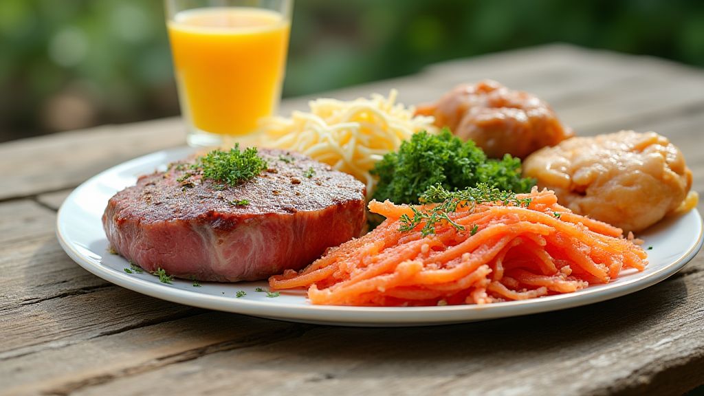 영양소가 풍부한 산후 식단의 모습