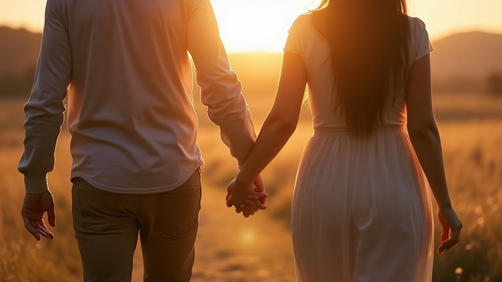 어려운 시기를 함께 걷는 부부의 동반자 이미지