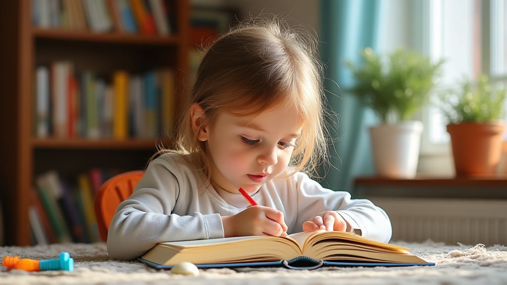 자기주도 학습을 하며 스스로 탐색하고 문제를 해결하는 아이의 모습