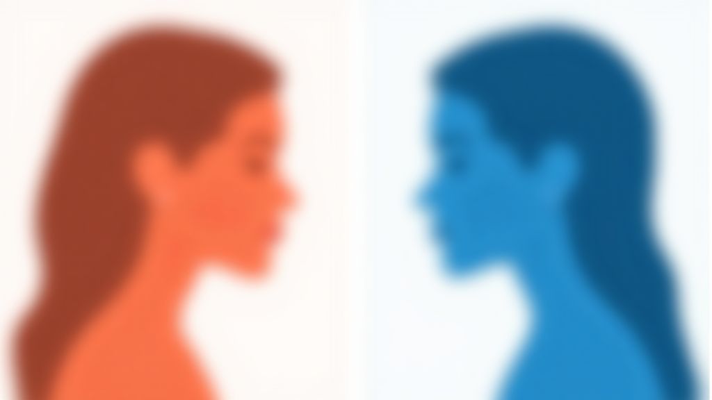 산후우울감과 산후우울증의 차이를 시각적으로 표현한 인포그래픽 얼굴 이미지